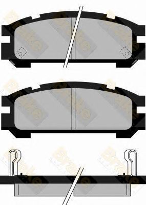 BRAKE ENGINEERING pa823 -  Комплект тормозных колодок, дисковый тормоз
